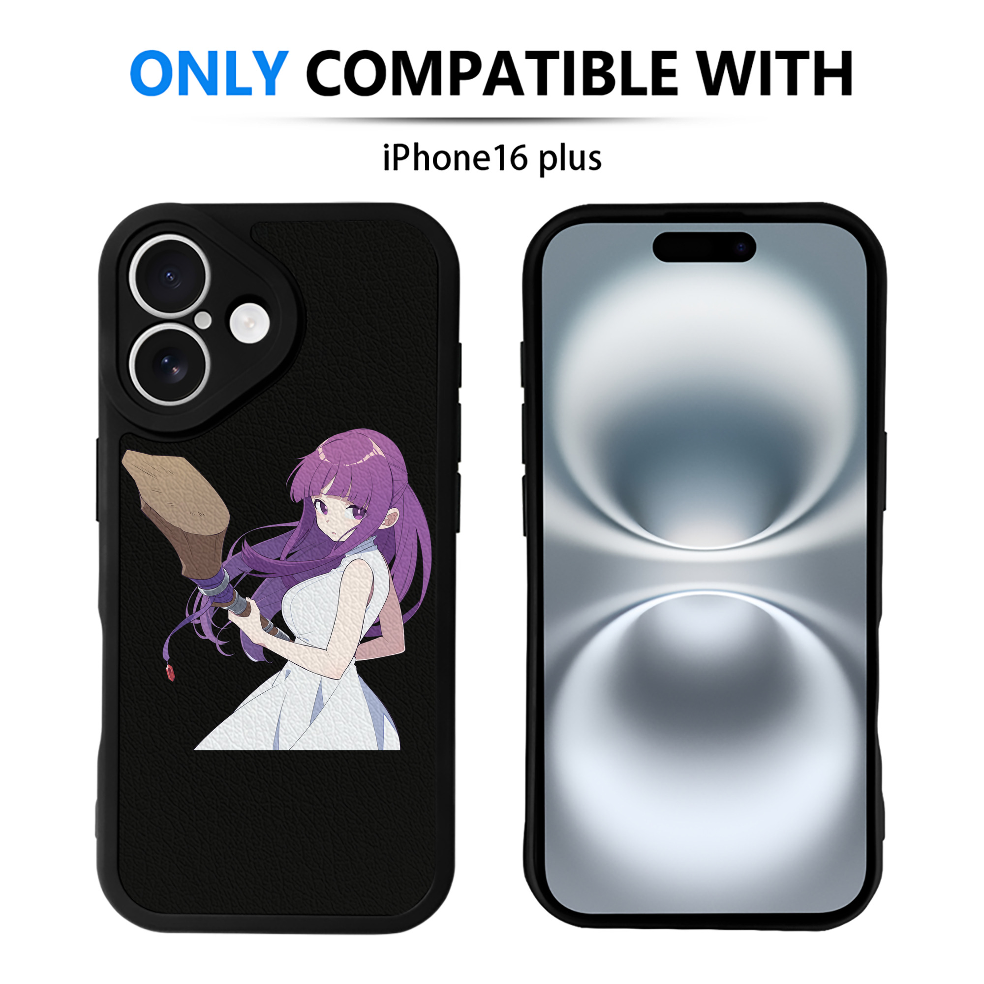 （画像用） 葬送のフリーレン Frieren 【iPhone 16シリーズ対応】シリコンスマホケース（レザー調） 材質：シリコン